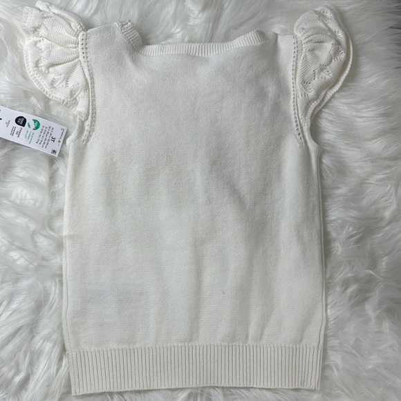 Carter's Cream Ruffle Sleeve Sweater - Picture 6 of 6
